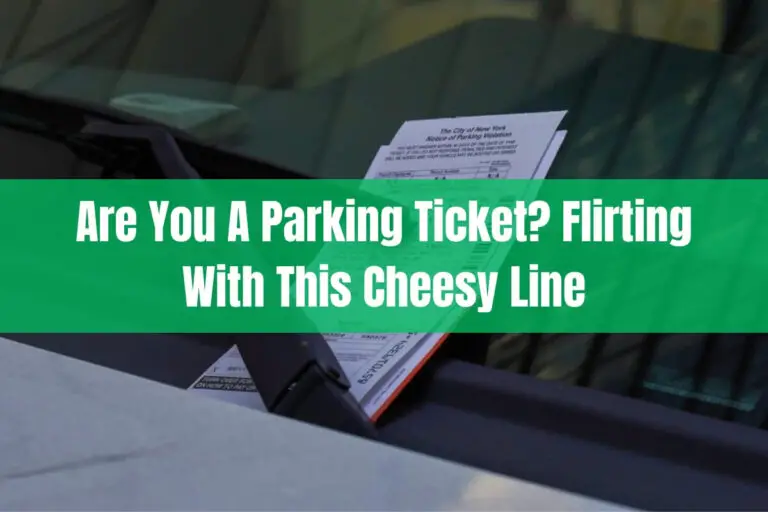 Are You a Parking Ticket? Flirting With This Cheesy Line