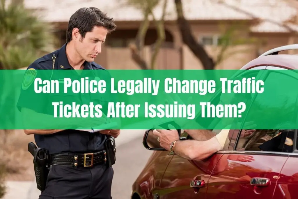 Can Police Legally Change Traffic Tickets After Issuing Them