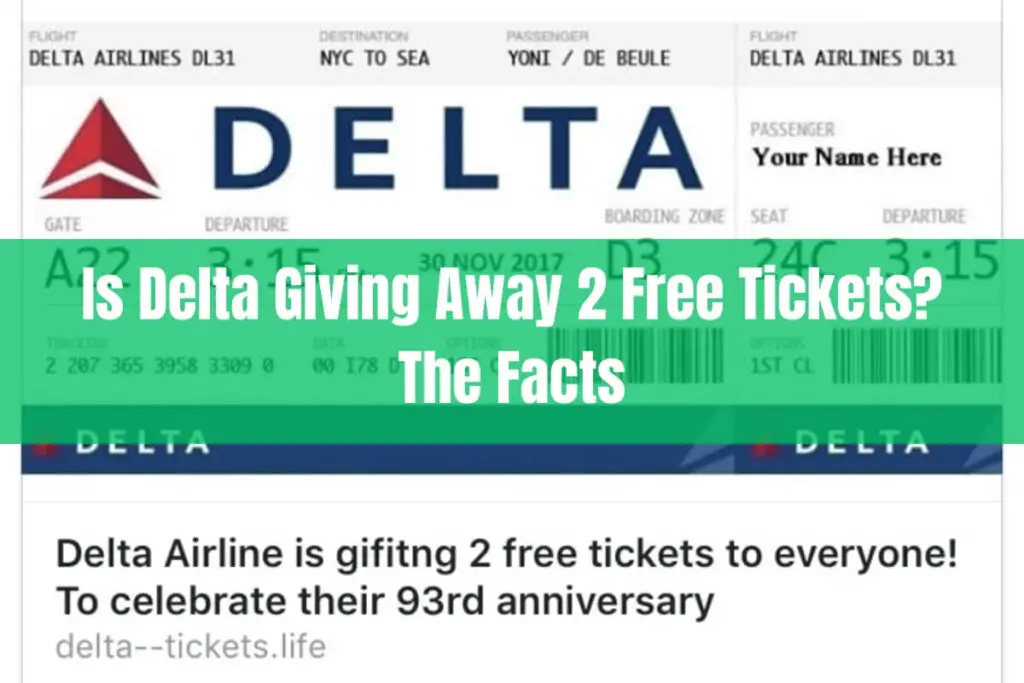 Is Delta Giving Away 2 Free Tickets
