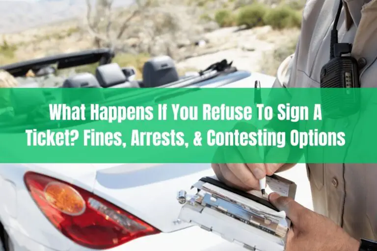 What Happens if You Refuse to Sign a Ticket? Fines, Arrests, & Contesting Options