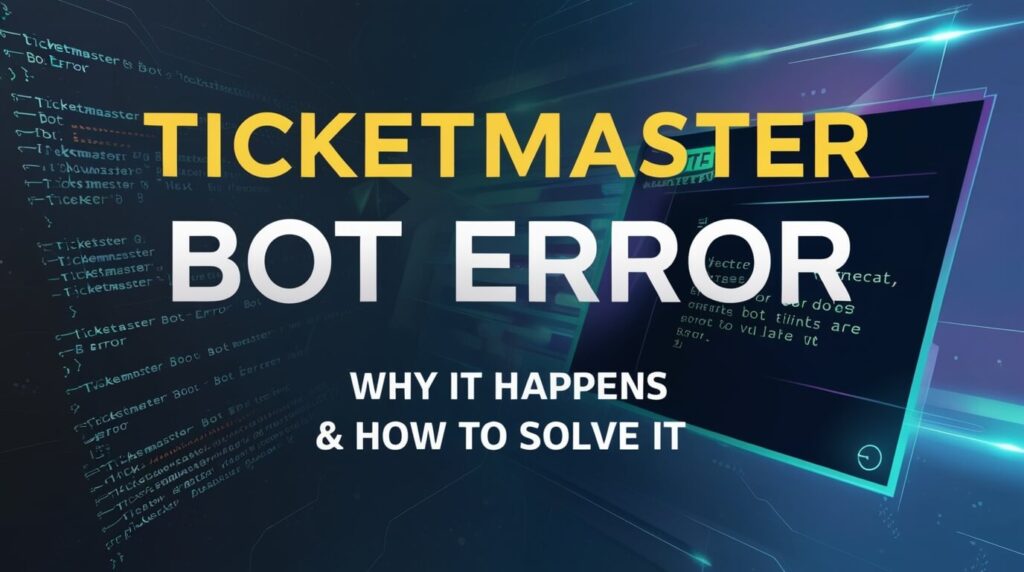 Ticketmaster Bot Error: Why It Happens & How To Solve It