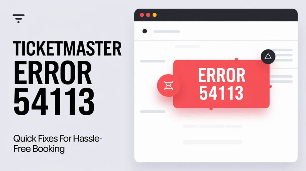 Ticketmaster Error 54113 Quick Fixes For HassleFree Booking