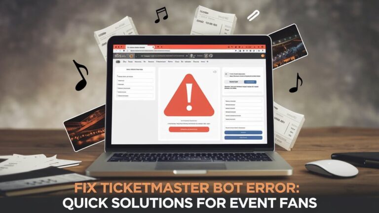 Fix Ticketmaster Bot Error