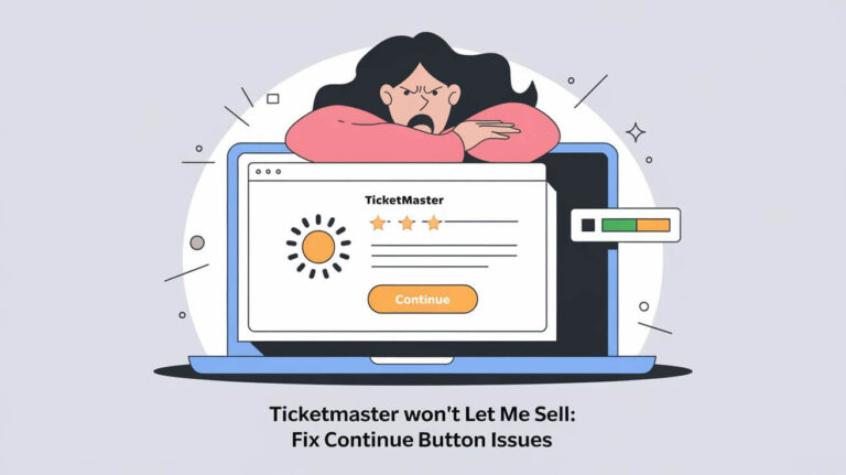 Ticketmaster Won't Let Me Sell