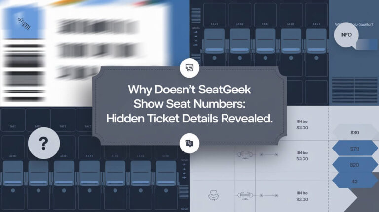 Why Doesn't Seatgeek Show Seat Numbers