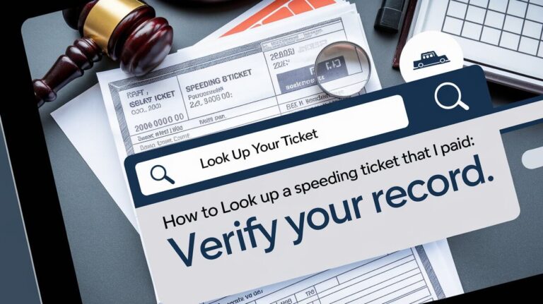 How To Look Up A Speeding Ticket That I Paid