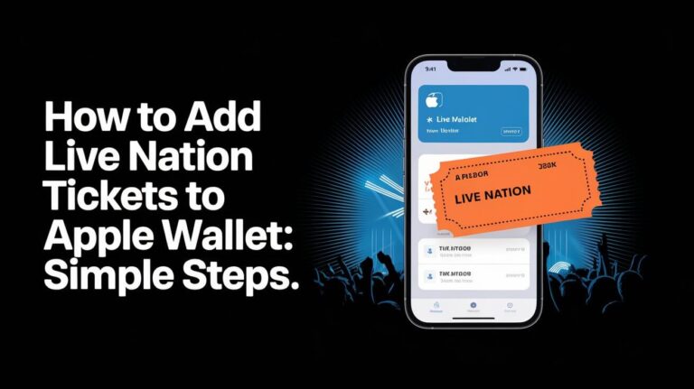 How To Add Live Nation Tickets To Apple Wallet